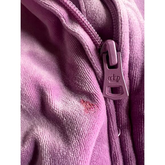 Y2K Juicy By Juicy Couture Baby Purple Zip Up With Embroidered Crown XXS - Picture 3 of 5